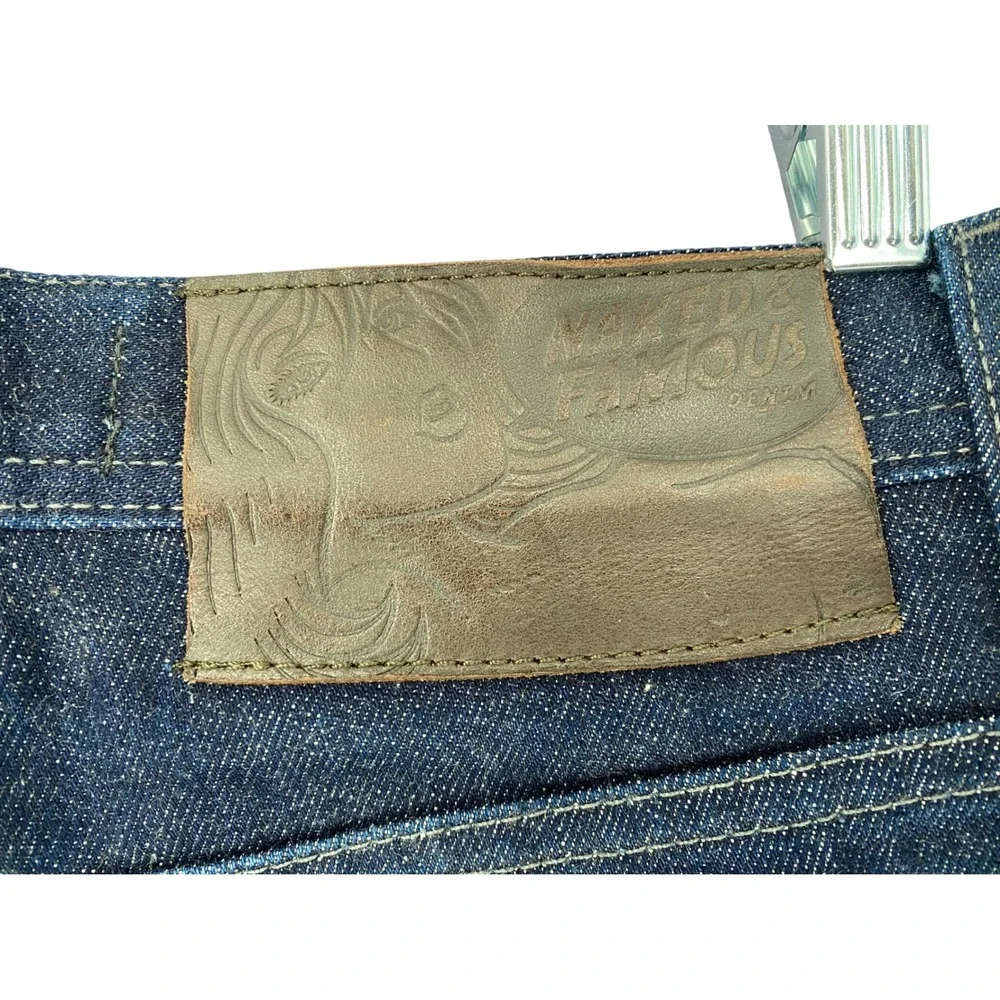 Naked & Famous Weird Guy Indigo Selvedge Blue Jeans Mens Size 29 Japanese Denim